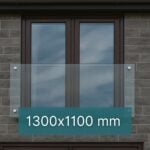Juliet Balcony System with Glass Adapters 1300 x 1100 mm