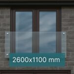 Juliet Balcony System with Glass Adapters 2600 x 1100 mm