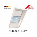 Manual Blackout Roller Blind ZRV White for ROTO window 114 х 118 cm
