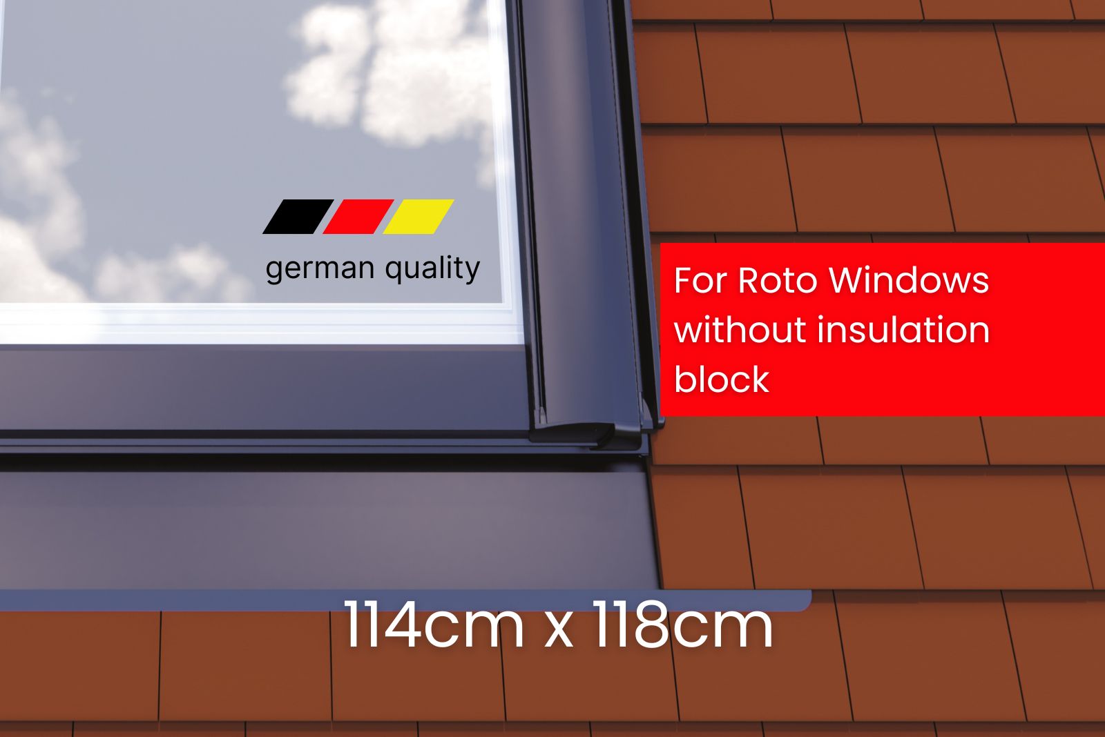 roto-edp-flashing-pitched-roof-window-114x118cm-new EDP Flashing for non-insulated ROTO Pitched Roof Skylight 114 x 118 cm - Image 1