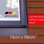 EDP Flashing for non-insulated ROTO Pitched Roof Skylight 74 x 118 cm