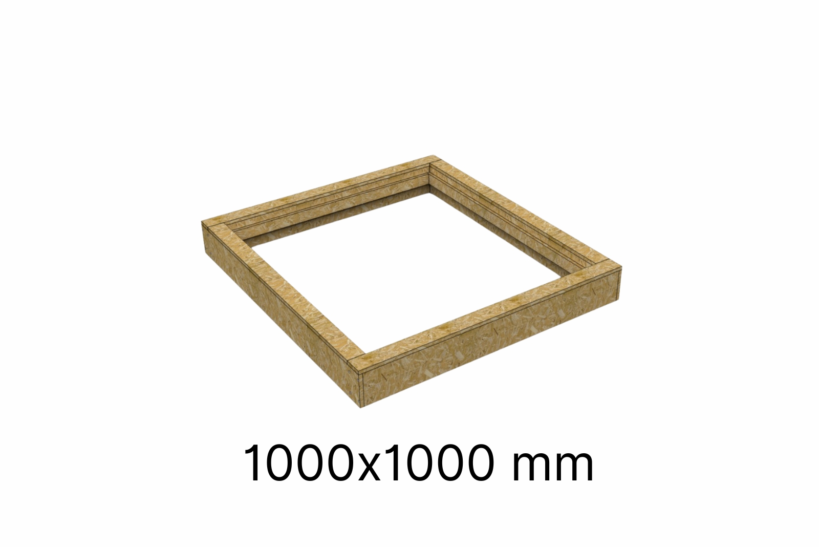 square-lantern-upstand-1000x1000-productphoto OSB Insulated Upstand 1000 x 1000 mm (for Square Roof Lantern) - Image 1