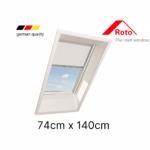 Manual Blackout Roller Blind ZRV White for ROTO window 74 х 140 cm